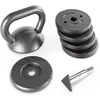 image:imageApex 20lb Adjustable Cast Iron Kettlebell Handle Compatible with 1 Weight Plates Up to 50lb Load Capacity for Strength Training Weightlifting Home Workouts