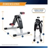 image:imageMARCYMarcy Magnetic Resistance Folding Exercise Bike with Transport Wheels  NS653BlackSilver