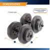 image:imageMarcy 40 lbs Adjustable Dumbbell Set with Collars for Home Gym Bodybuilding Weight Training Strength TrainingBLACK