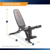image:imageMarcy Adjustable 6 Position Utility Bench with Leg Developer and High Density Foam Padding SB350dark gray