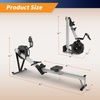 image:imageMarcy Air Resistance Rowing Machine with Transport Wheels10 Levels  BlackGrey