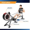 image:imageMarcy Air Resistance Rowing Machine with Transport Wheels8 Levels  BlackRed