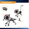 image:imageMarcy Air Resistance Rowing Machine with Transport Wheels8 Levels  BlackRed