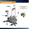 image:imageMarcy AirResistance Exercise Fan Bike With Dual Acction HandlebarsDual Action Black  AIR1