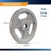 image:imageMarcy Classic 1 Cast Iron Standard Grip Plates for Strength Training and WeightliftingC 75lbSingle
