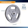 image:imageMarcy Classic 1 Cast Iron Standard Grip Plates for Strength Training and WeightliftingE 25lbSingle