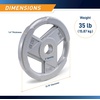 image:imageMarcy Classic 2 Cast Iron Olympic Grip Plates for Strength Training and WeightliftingE 35lbSingle