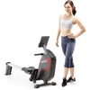 image:imageMarcy Compact 8Level Adjustable Magnetic Resistance Rowing Machine with Transport WheelsFoldable  Black