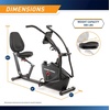 image:imageMarcy Dual Action Cross Training Recumbent Exercise Bike with Arm Exercisers Gym Equipment for Work from Home Fitness Black JX7301