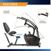 image:imageMarcy Dual Action Cross Training Recumbent Exercise Bike with Arm Exercisers Gym Equipment for Work from Home Fitness Black JX7301