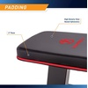 image:imageMarcy Flat Utility Weight Bench for Home Gym Weight Training and Ab ExercisesDeluxe  Red Trim