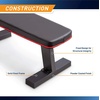 image:imageMarcy Flat Utility Weight Bench for Home Gym Weight Training and Ab ExercisesDeluxe  Red Trim
