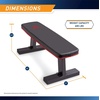 image:imageMarcy Flat Utility Weight Bench for Home Gym Weight Training and Ab ExercisesDeluxe  Red Trim