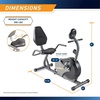 image:imageMarcy Magnetic Recumbent Bike with Adjustable Resistance and Transport Wheels NS716RBlackGrey