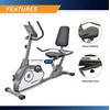image:imageMarcy Magnetic Recumbent Exercise Bike with 8 Resistance LevelsGrey