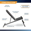 image:imageMarcy MultiPosition Adjustable Utility Bench for Home Gym Weightlifting and Strength TrainingBlackRed
