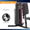 image:imageMarcy Multifunction Steel Home Gym 150lb Weight Stack MachineBlack  MWM989