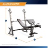 image:imageMarcy Olympic Workout Bench for Home Gym Strength Training Equipment with Preacher Curl Pad and Weight Rack Storage WhiteBlackStandard