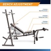 image:imageMarcy Olympic Workout Bench for Home Gym Strength Training Equipment with Preacher Curl Pad and Weight Rack Storage WhiteBlackStandard