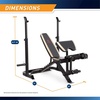 image:imageMarcy Olympic Workout Bench for Home Gym Strength Training Equipment with Preacher Curl Pad and Weight Rack Storage WhiteBlackTwopiece