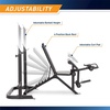 image:imageMarcy Olympic Workout Bench for Home Gym Strength Training Equipment with Preacher Curl Pad and Weight Rack Storage WhiteBlackTwopiece