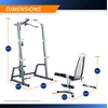 image:imageMarcy Pro Deluxe Cage System with Weightlifting Bench AllinOne Home Gym Equipment PM5108BlackSilver