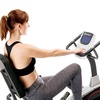 image:imageMarcy Regenerating Recumbent Exercise Bike with Adjustable Seat Pulse Monitor and Transport Wheels ME706