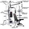 image:imageMarcy Smith Cage Workout Machine Full Body StrengthTraining Home Gym Equipment System with Leg Developer Press Bar PEC Deck and Squat RackBlackWhite