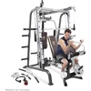 image:imageMarcy Smith Cage Workout Machine Full Body StrengthTraining Home Gym Equipment System with Leg Developer Press Bar PEC Deck and Squat RackBrownSilver