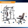 image:imageMarcy Smith Cage Workout Machine Full Body StrengthTraining Home Gym Equipment System with Leg Developer Press Bar PEC Deck and Squat RackBrownSilver