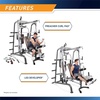 image:imageMarcy Smith Cage Workout Machine Full Body StrengthTraining Home Gym Equipment System with Leg Developer Press Bar PEC Deck and Squat RackBrownSilver