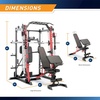image:imageMarcy Smith Machine Cage System Home Gym Multifunction Rack Customizable Training StationRed
