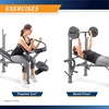 image:imageMarcy Standard Weight Bench Incline with Leg Developer and Butterfly Arms Multifunctional Workout Equipment Workout Equipment for Home Gym Alloy Steel MD389