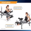 image:imageMarcy Standard Weight Bench Incline with Leg Developer and Butterfly Arms Multifunctional Workout Equipment Workout Equipment for Home Gym Alloy Steel MD389