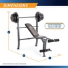 image:imageMarcy Standard Weight Bench with 80lbs to 100 lbs VinylCoated Weight Set for Strength Training Weight Lifting for Personal Home GymBlack  100 lbs