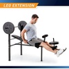 image:imageMarcy Standard Weight Bench with 80lbs to 100 lbs VinylCoated Weight Set for Strength Training Weight Lifting for Personal Home GymBlack  80 lbs