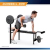 image:imageMarcy Standard Weight Bench with 80lbs to 100 lbs VinylCoated Weight Set for Strength Training Weight Lifting for Personal Home GymBlack  80 lbs