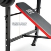 image:imageMarcy Standard Weight Bench with 80lbs to 100 lbs VinylCoated Weight Set for Strength Training Weight Lifting for Personal Home GymBlackRed  100 lbs