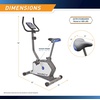 image:imageMarcy Stationary Exercise Indoor Bicycle with 8 Magnetic Resistance LevelsBlackGreySilver
