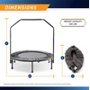 image:imageMarcy Trampoline Cardio Trainer with Handle ASG40  Black