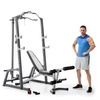 image:imageMarcy Pro Deluxe Cage System with Weightlifting Bench AllinOne Home Gym Equipment PM5108BlackSilver