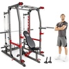 image:imageMarcy Smith Machine Home Gym System SM4903 AllinOne Strength Training Cage with Weight Bench Pulley Squat Rack amp Workout StationGrey
