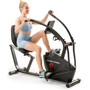 image:imageMarcy Dual Action Cross Training Recumbent Exercise Bike with Arm Exercisers Gym Equipment for Work from Home Fitness Black JX7301