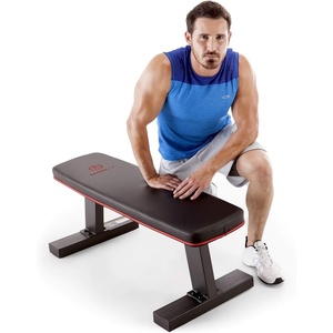 image:imageMarcy Flat Utility Weight Bench for Home Gym Weight Training and Ab ExercisesDeluxe  Red Trim