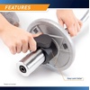 image:imageMarcy Solid Steel Olympic Weight Bar and Weight Plate Collars ChromePlated Exercise Weightlifting Bar SOC49