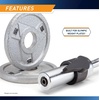 image:imageMarcy Solid Steel Olympic Weight Bar and Weight Plate Collars ChromePlated Exercise Weightlifting Bar SOC49