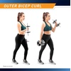 image:imageMarcy 14 Adjustable Chrome Threaded Dumbbell Handles for Standard Weight Plates with 1 Diameter Center TDH141
