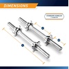 image:imageMarcy 14 Adjustable Chrome Threaded Dumbbell Handles for Standard Weight Plates with 1 Diameter Center TDH141