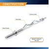 image:imageMarcy Threaded Chrome Steel Curl Bar with Collars for All Standard Plates Free Weightlifting Accessory for Home Gym TCB48R