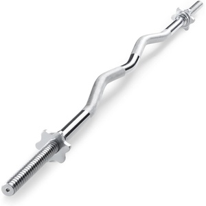 image:imageMarcy Threaded Chrome Steel Curl Bar with Collars for All Standard Plates Free Weightlifting Accessory for Home Gym TCB48R